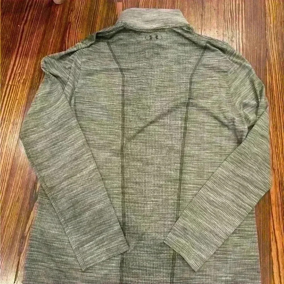 Men’s 1/4 Zip Under Armour Heat Gear Pullover Size L Light Gray - Picture 2 of 3